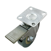 Kugelgelagerte Lenkrolle mit Bremse 50mm, PVC hart