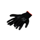 Arbeitshandschuh, PU, schwarz/rot, Gr. 10