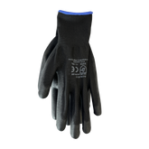 Arbeitshandschuh, PU, schwarz/blau, Gr. 11